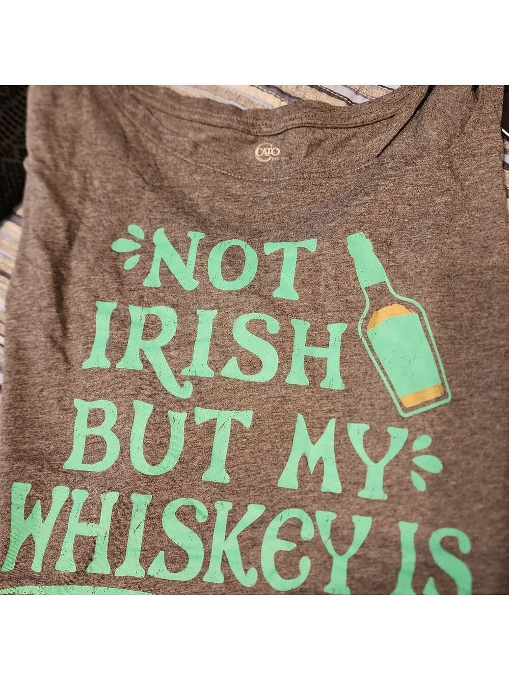 Cato Gray and Green T Shirt